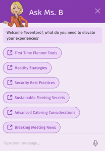 Smart Meetings' Ask Ms. B Chatbot